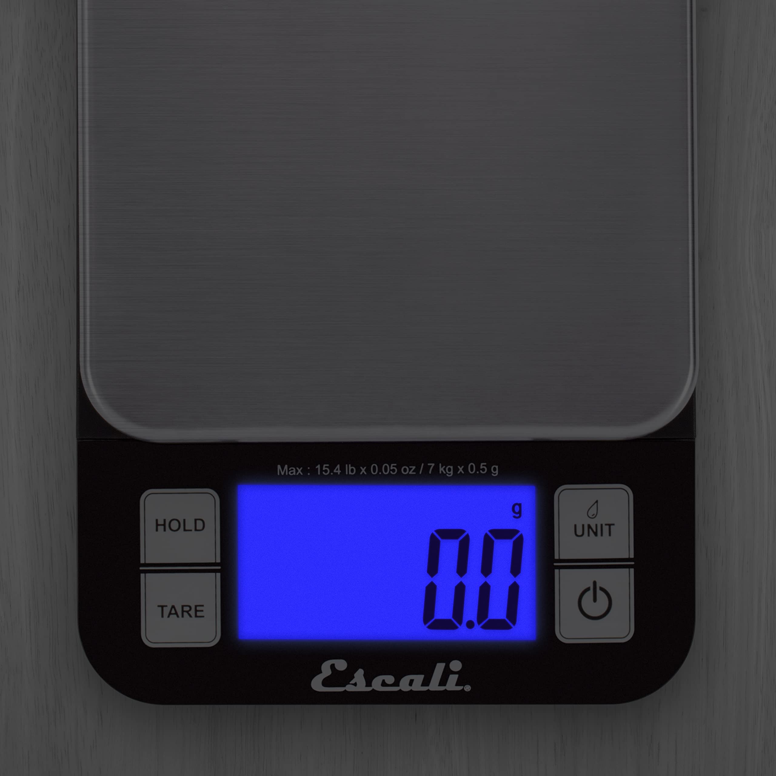 Escali SQ157B Báscula de Cocina Nutro, Báscula Digital para Cocinar, Accesorio de Menaje de Cocina, Negocios y Ocio, 6.8 kg, Negro, 20.3 x 14.6 x 3.2 cm
