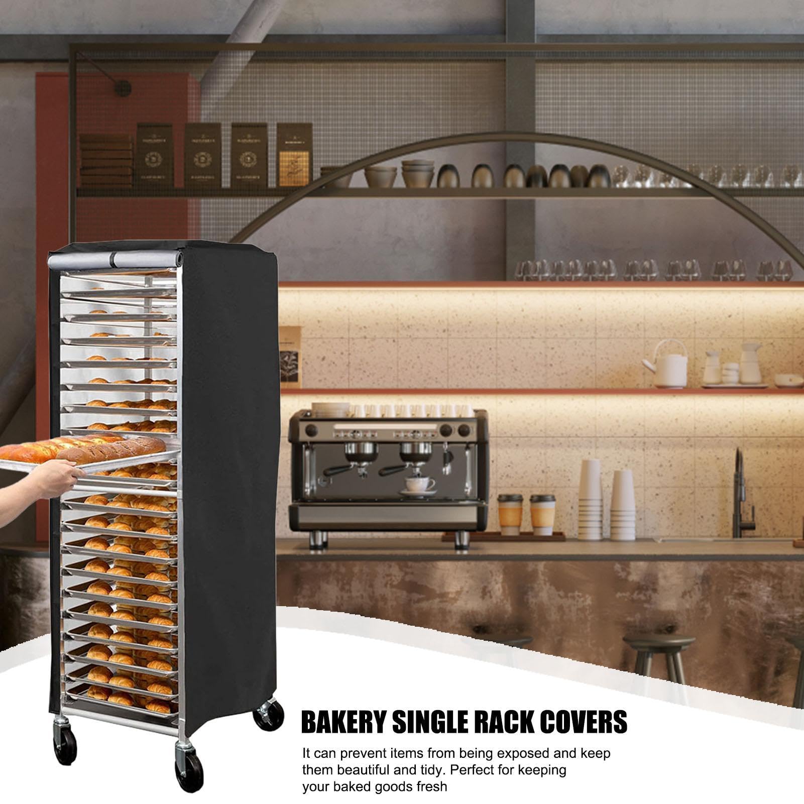 Speed ​​Rack-Abdeckfolie – Pfannenrost-Abdeckung, Brötchenrost-Abdeckung, gewerbliche Bäckerei | Rost-Abdeckung, Brotrost-Abdeckung mit Reißverschluss, Bäckerei-Einzelrost-Abdeckungen, wasserdicht, st