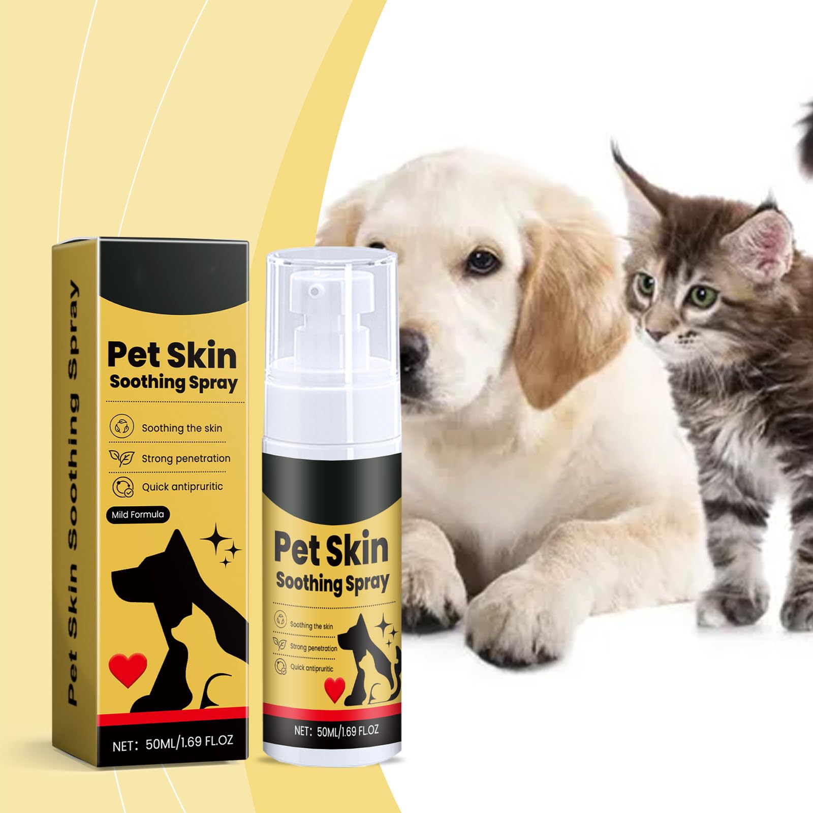 Spray De Guérison pour Animaux,Pet Wound and Skincare Spray,Pansement Liquide pour Plaies Chien,Sprays De Nettoyage Pours Animaux De Compagnie,Wound Sprays Chiens Et Chats