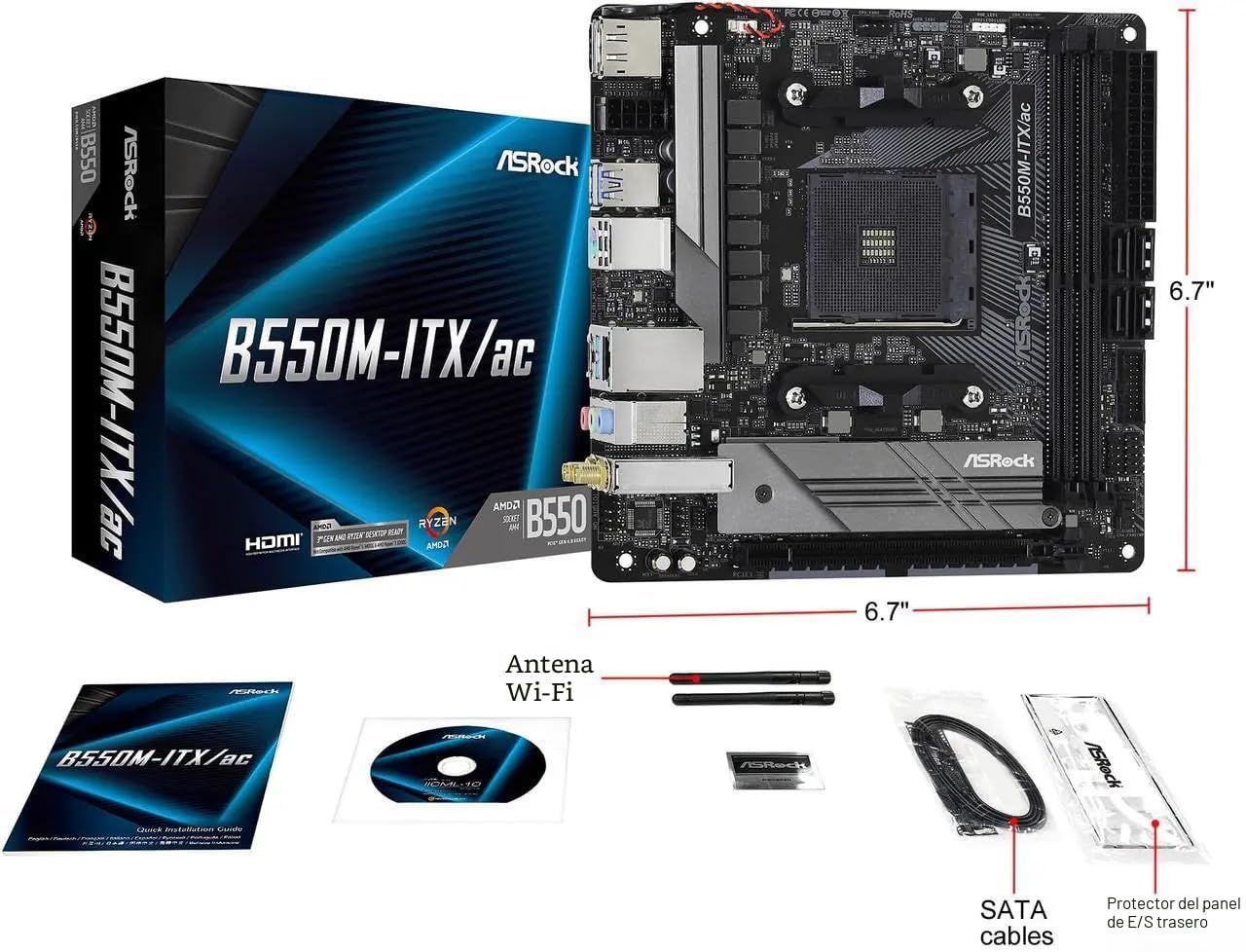 【値下げ】B550M-ITX/ac Amazon.com: ASRock B550M-ITX/AC Soporta procesadores AMD AM4 Ryzen