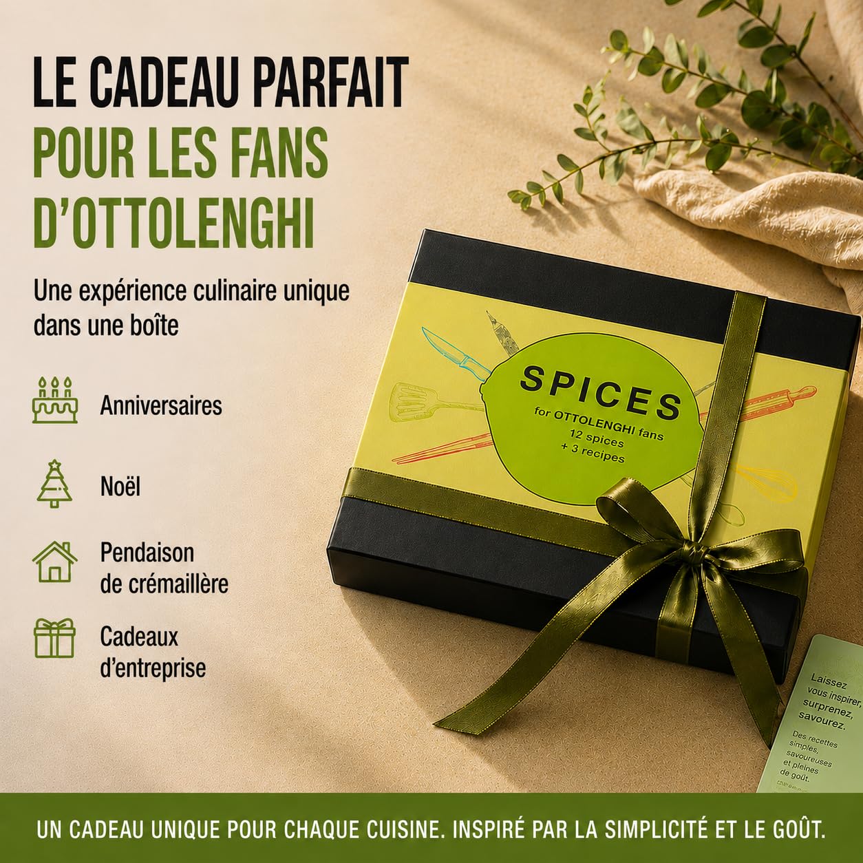 Ottolenghi Coffret d’Épices: 12 épices premium utilisées dans ses livres Simple et Flavour avec 3 recettes véganes incluses, authentique kit d’épices du Moyen-Orient
