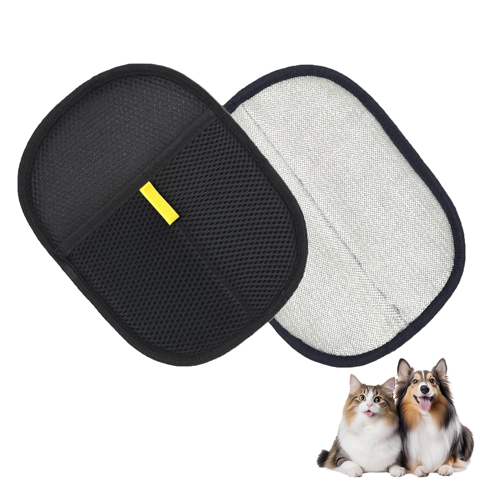 Agvdg 2 Pcs Pet Hair Removal Grooming Glove Reusable Static Cat Grooming Glove Dog Washing Gloves Hair Brush Gloves Lint Removers for Clothes Carpet Sofa Bed, Deshedding Washing Pet Floating Hair