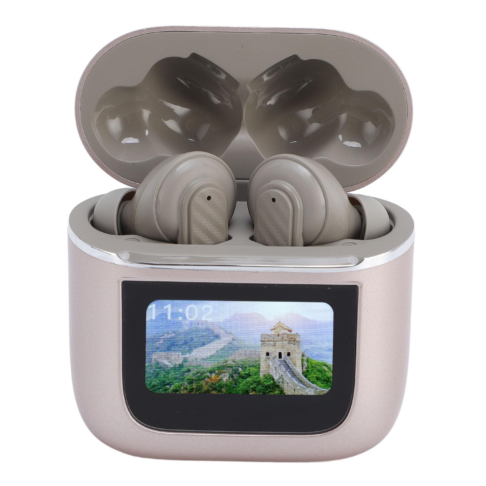 Generic Auricolari per Traduttore di Lingua Bluetooth 5.4 Riduzione del Rumore per Amanti della Musica e Viaggiatori Elettronica in Plastica 2 Paia (Oro（Luce bianca calda 3000K))