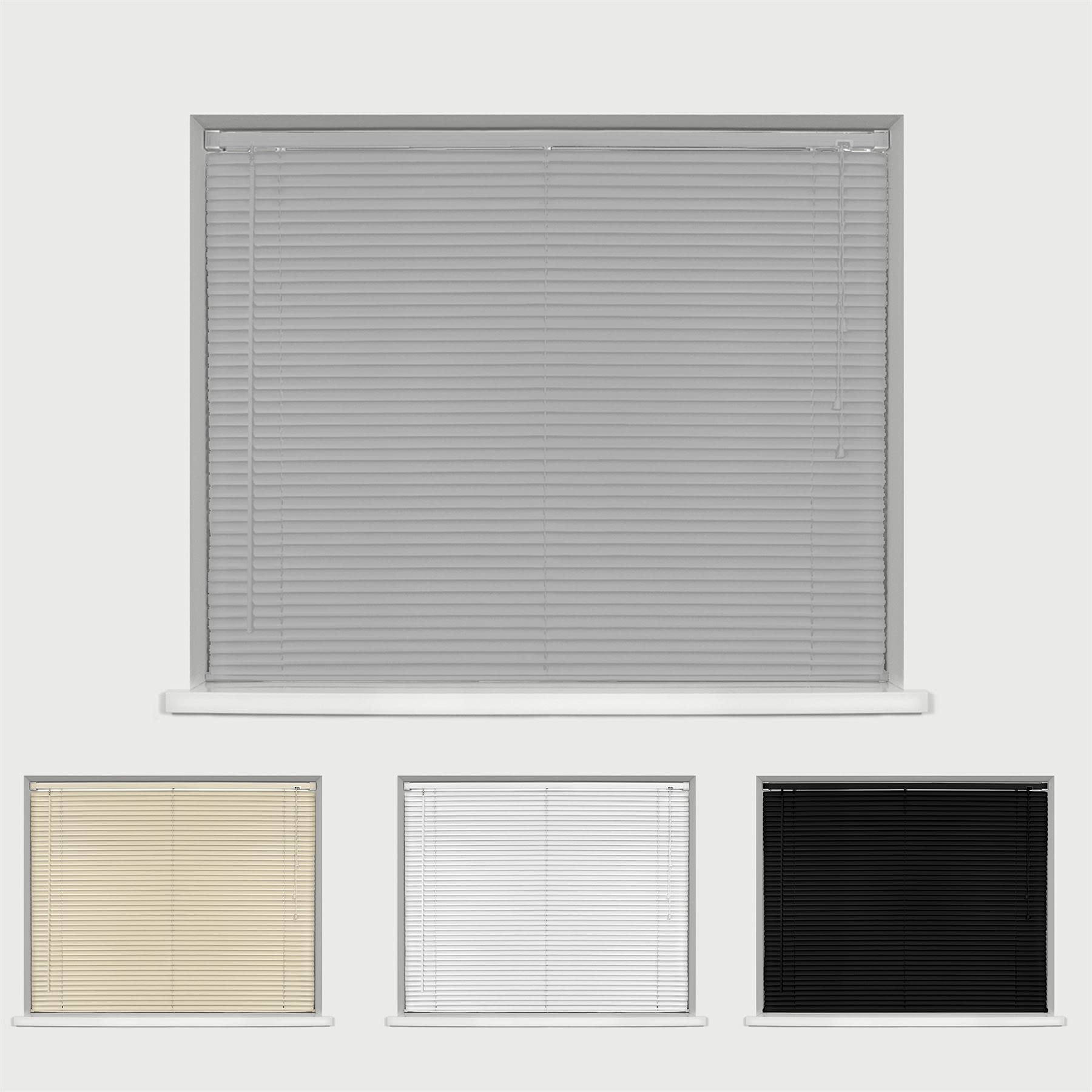 Blinds Outlet PVC Venetian Blind Grey 90 cm x 120 cm