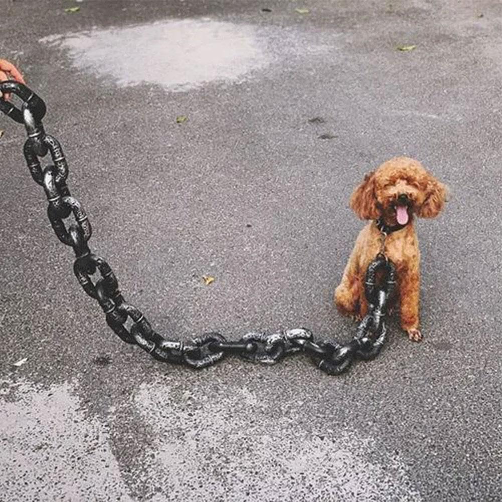 Falsa catena grande per cani, interessante catena realizzato in materiale plastico che imita la catena di ferro, solo per cani di piccola taglia, gatti e cuccioli, chihuahua, barboncino toy,