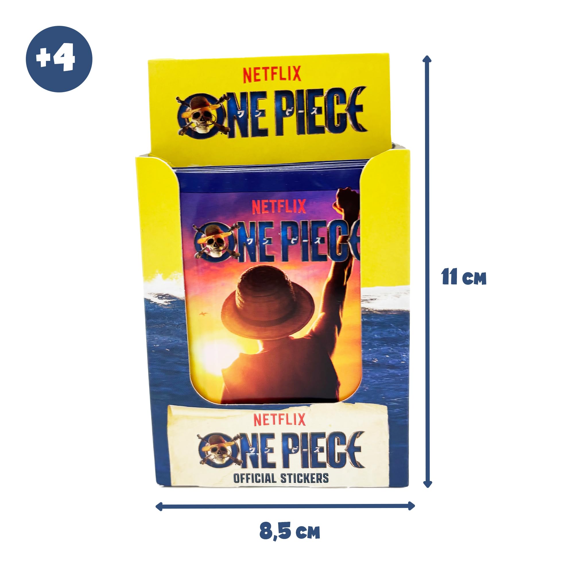Bizak One Piece Stickers Cards - Scatola di 30 buste, 150 carte da collezione ufficiali con disegni olografici e fustellati ispirati alle stagioni 1 e 2, adesivi da collezione e da scambiare (64395000