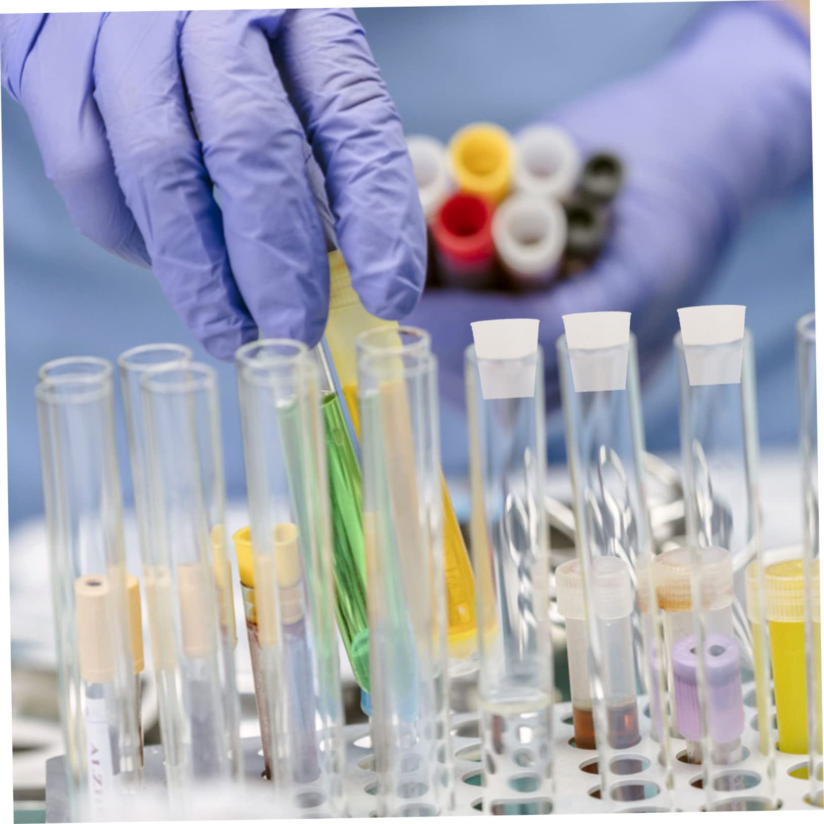 FUNOMOCYA 5pcs Silicone Stopper Test Tube Plugs Laboratory Bungs Plugs Lab Test Tube Bungs Scientific Tube Storage Tube Plugs Silicon Lab Test Tube End Caps Silicone Caps White