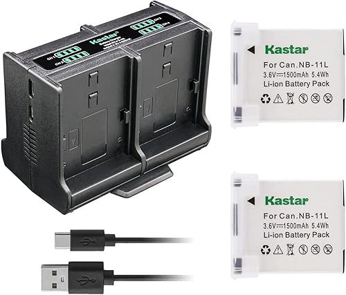 Miniatura 6 de Kastar NB-11L Quadruple Battery Charger Compatible with Canon NB-11L NB11L, NB-11LH NB11LH Battery, CB-2LD CB-2LDE, CB-2LF CB-2LFE Charger, Canon