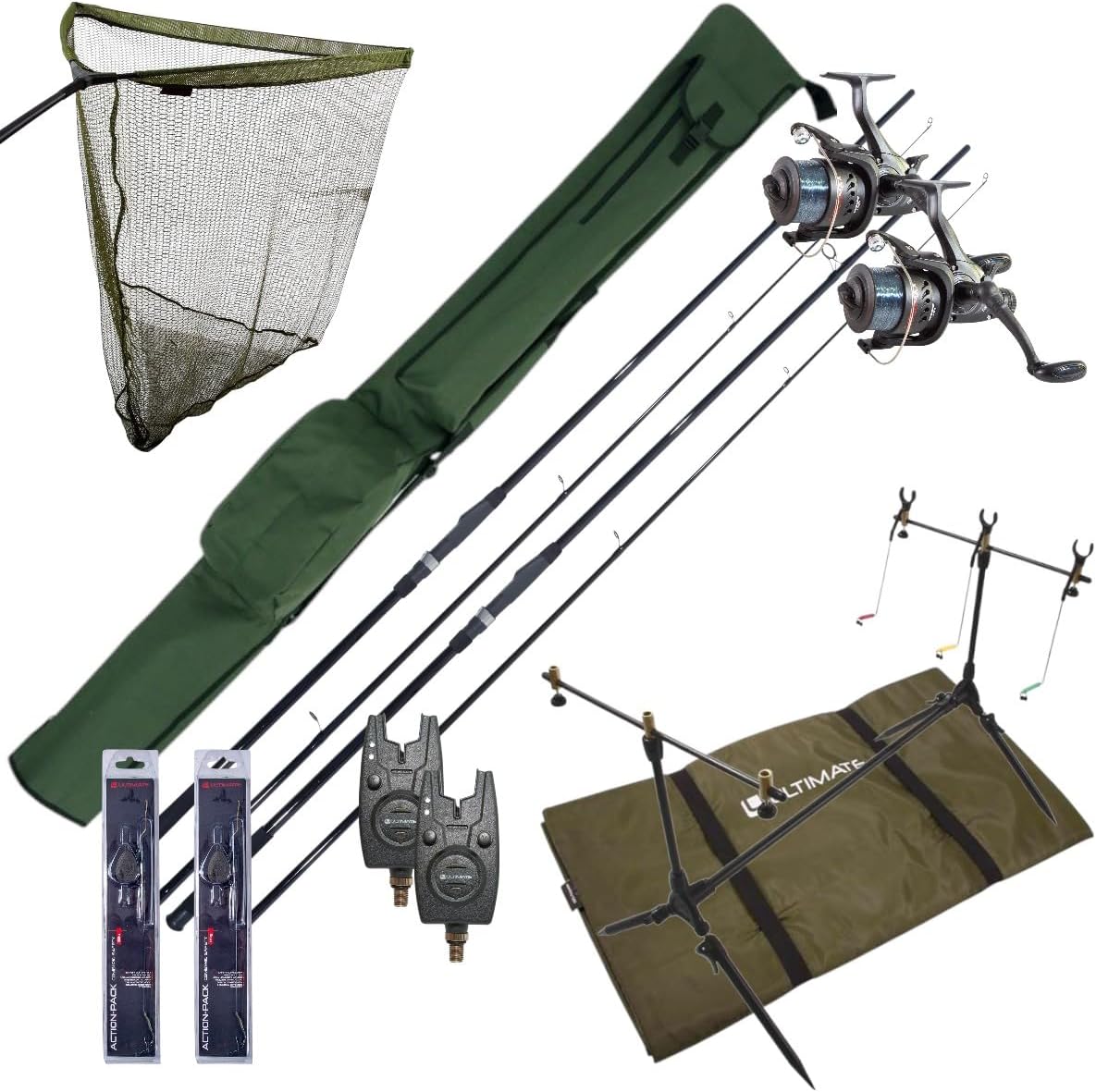 Ultimate Karpfenset komplett, Ruten+Rollen+Rodpod