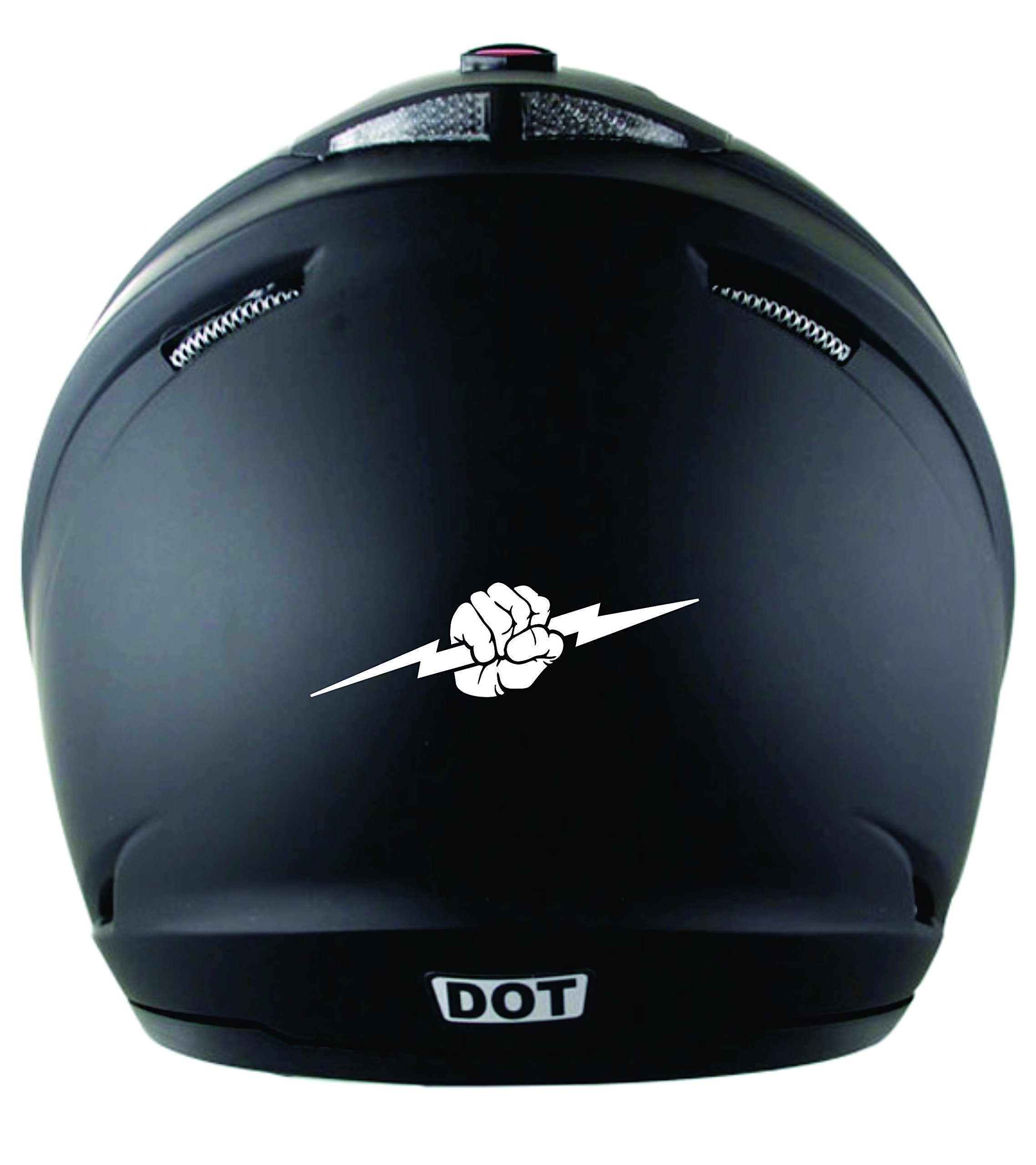 Barefoot GraphixElectrician for Helmets - 3" x 7/8" die Cut Vinyl Decal for Windows, Cars, Trucks, Tool Boxes, laptops, MacBook - virtually Any Hard, Smooth Surface. NOT Printed! Made in The USA!