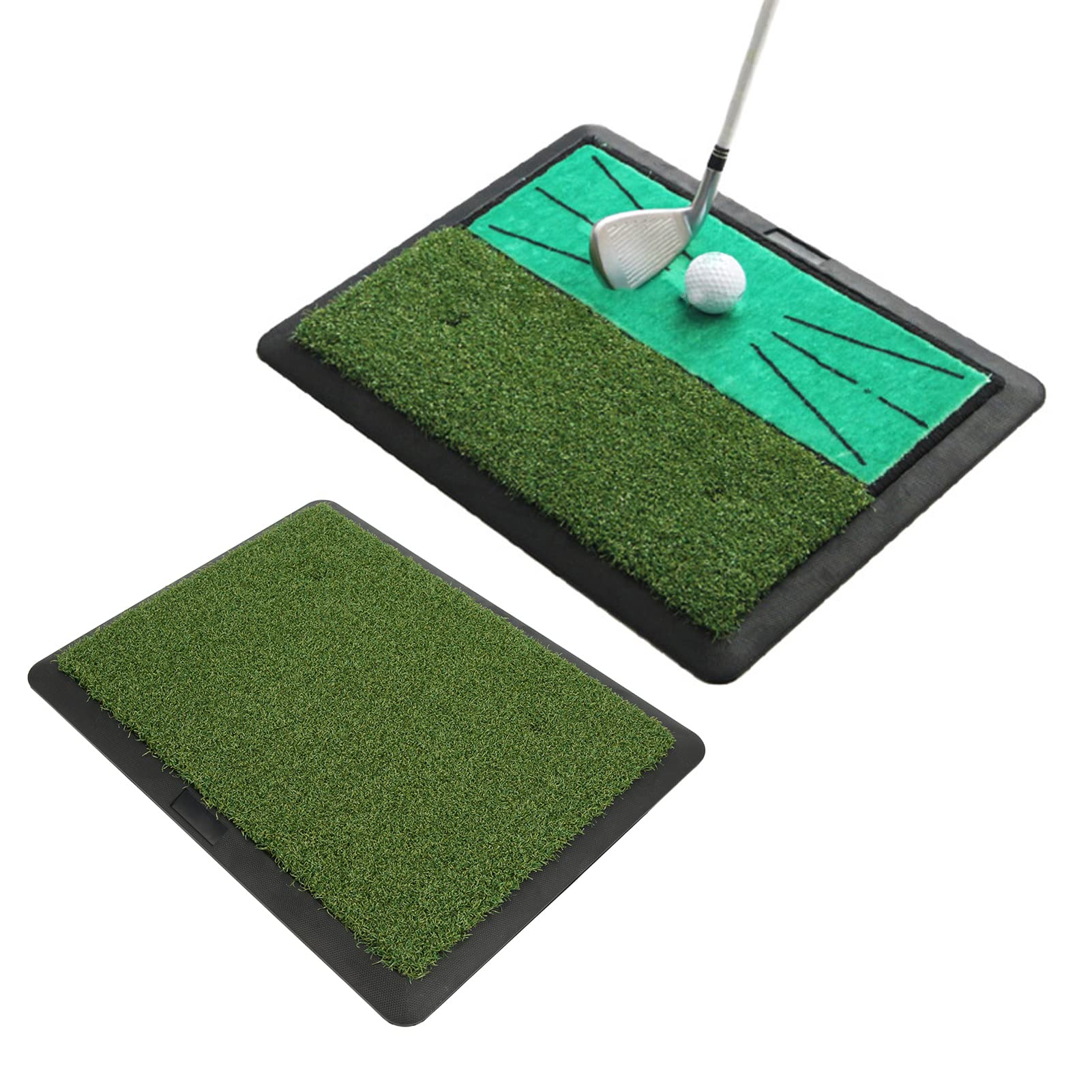 Alfombra de práctica de Golf, Terciopelo, portátil y Antideslizante, para jardín, Patio, Oficina, Uso Interior y Exterior, césped de ingeniería Duradero de 44,4x34 cm
