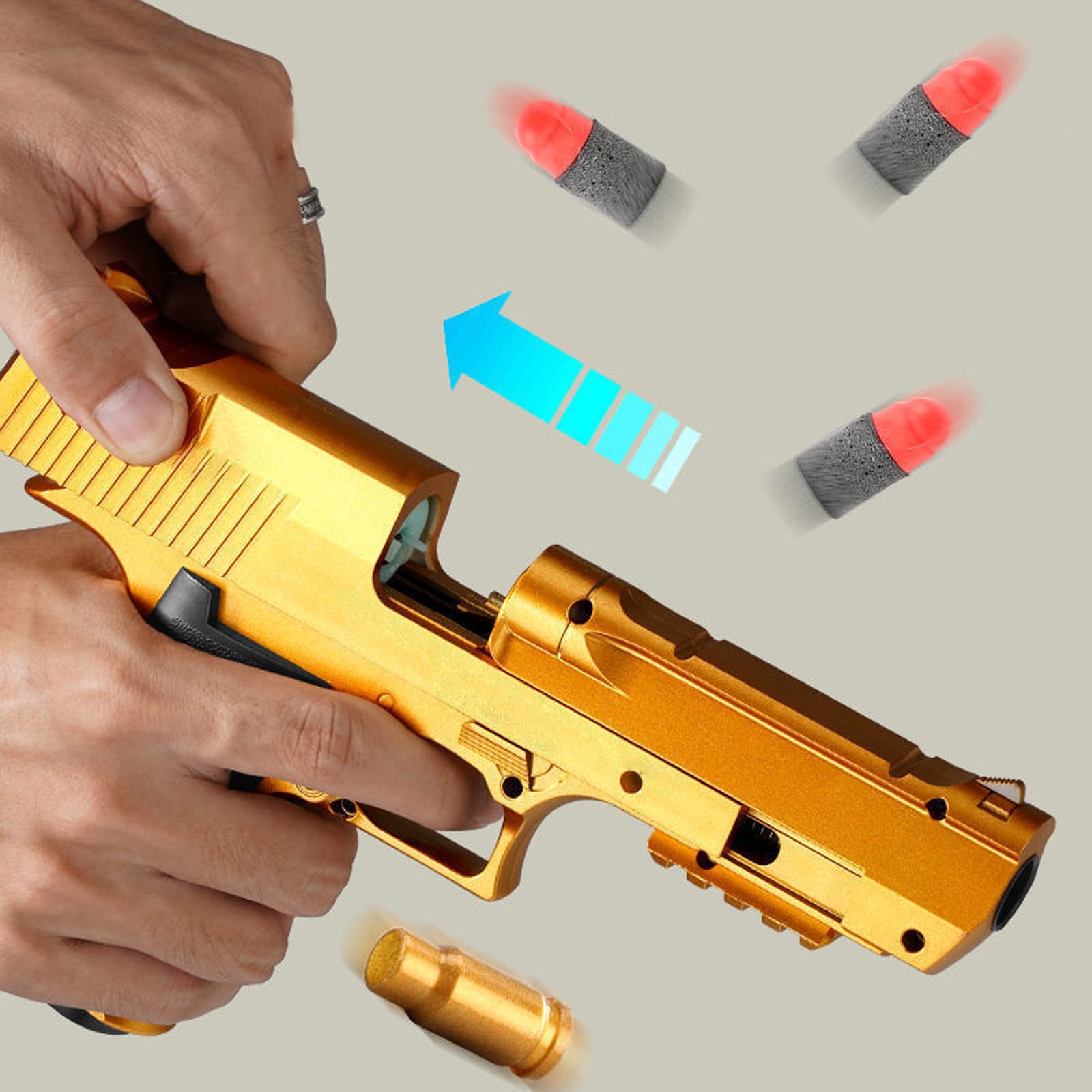 Pistola giocattolo,Pistola Giocattolo a Proiettile Morbido,Giocattolo di Schiuma Blaster,Giocattolo Blaster Proiettile in Schiuma Morbida,Soft Bullet Toy Gun,Regali di Compleanno per 14+