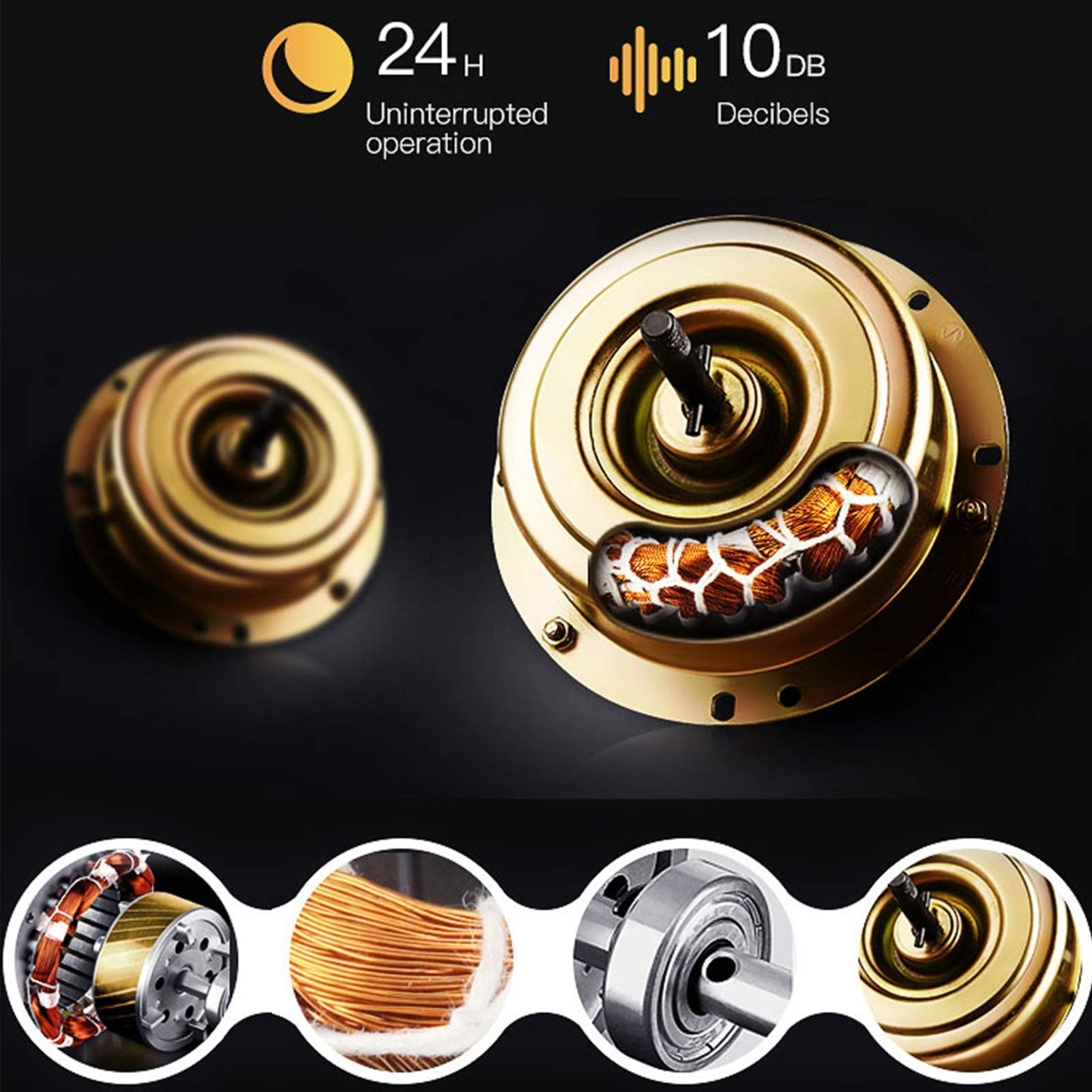 Caricatore Automatico per 4 Orologi con Display Touch, Adattatore CA e Motore Silenzioso Alimentato a Batteria.，