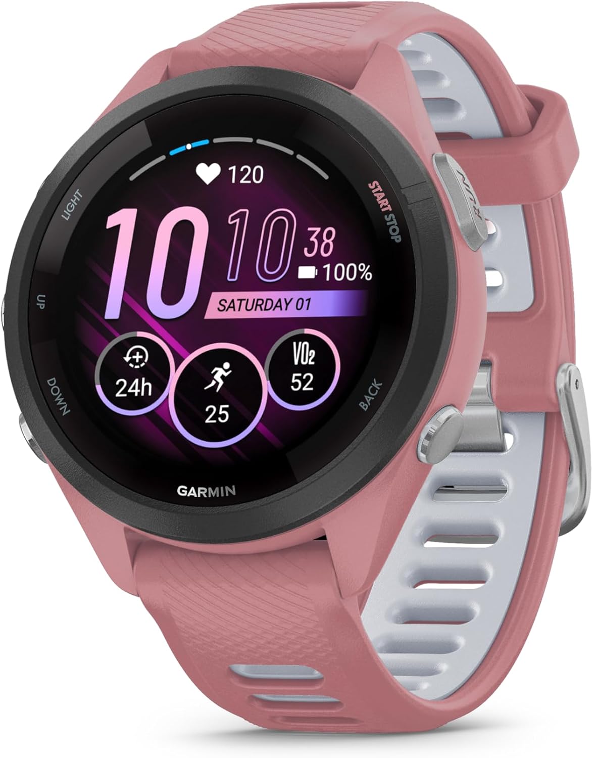 Garmin Forerunner 265, Smartwatch per la corsa, 46mm, GPS multi-band, Display AMOLED, VO2max, HRV Status, Dinamiche di corsa al polso, Tempi di recupero, Autonomia fino a 13 giorni (Black)