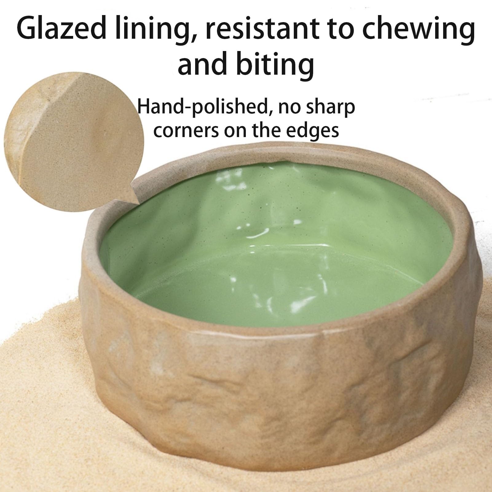 Ceramiczny Kąpieli Z Piaskiem Piaskowej Dla Chomików I Innych Małych Zwierząt Wanna Dla Chomików Kamienna Umywalka Duża Pojemność Chomik Piasek Łazienka(M)