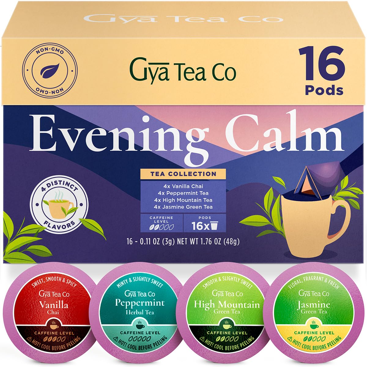 Gya Tea Co Evening Calm Tea K-Cup (16 Pods)