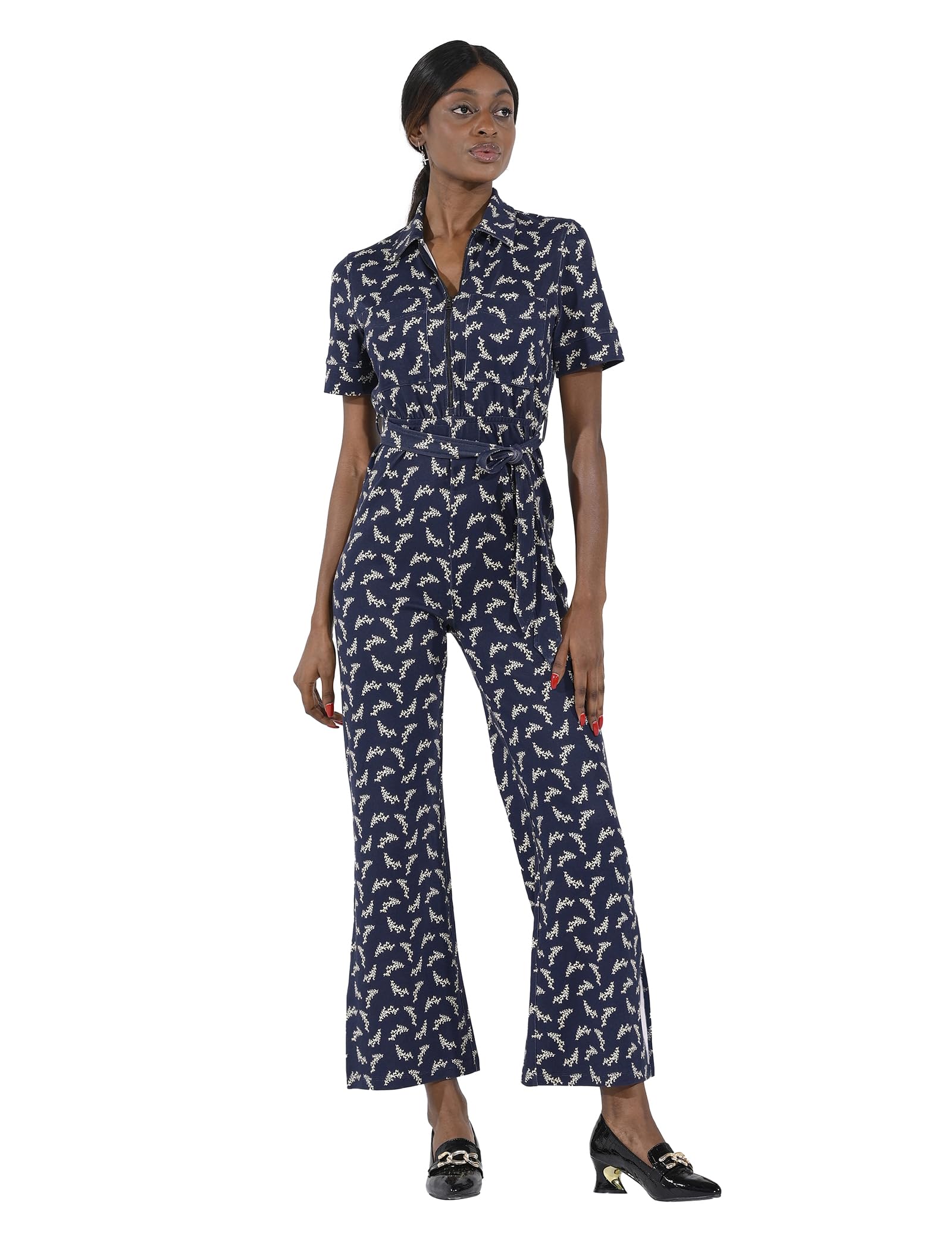 – Women Zip Through Wide Leg Jumpsuit Collared Neck and Short Sleeves, The Versatile ladies jumpsuits With Real Comfort Perfect for Going out Womens Jumpsuits