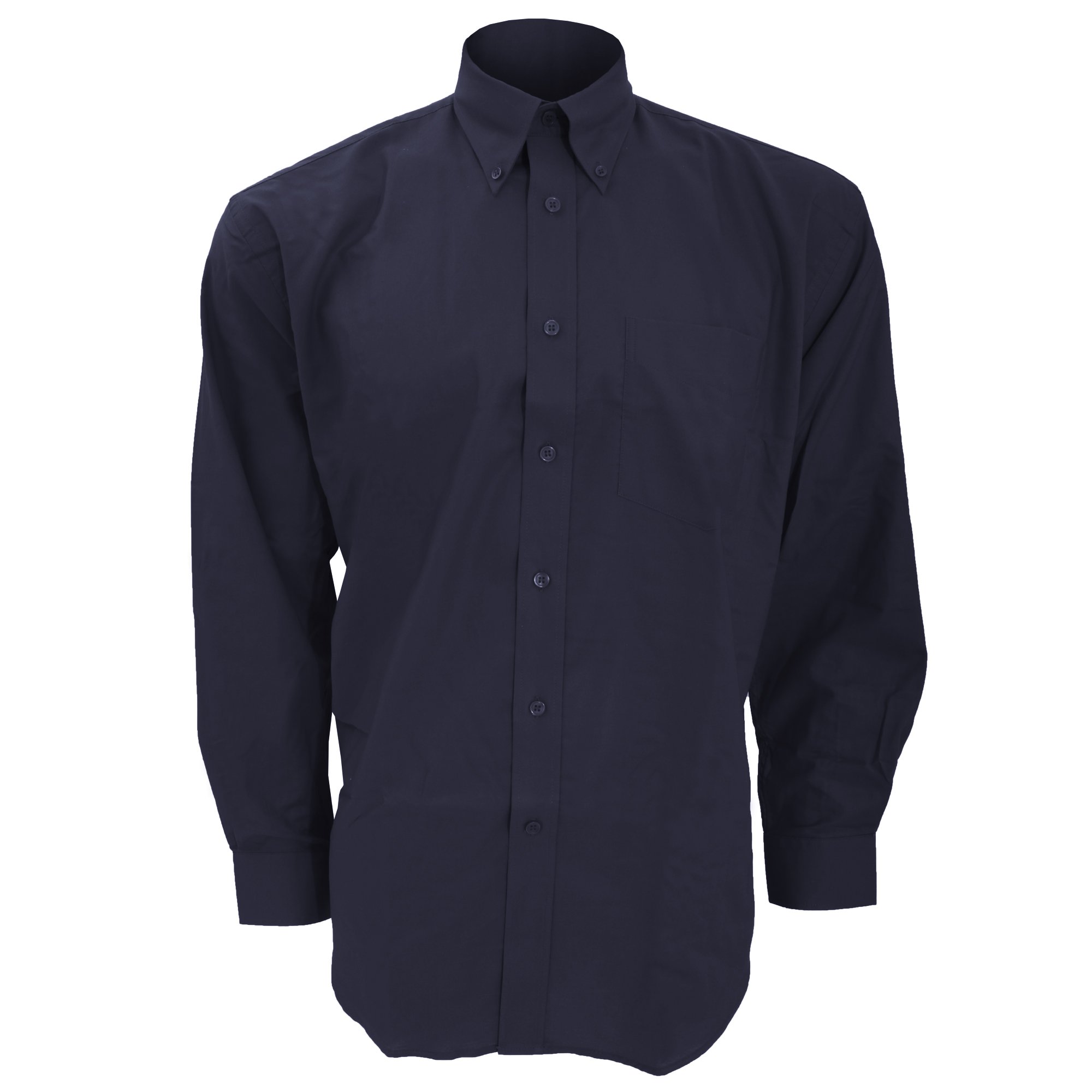 Kustom Kit Mens Workwear Oxford Long Sleeve Shirt (21inch) (French Navy)