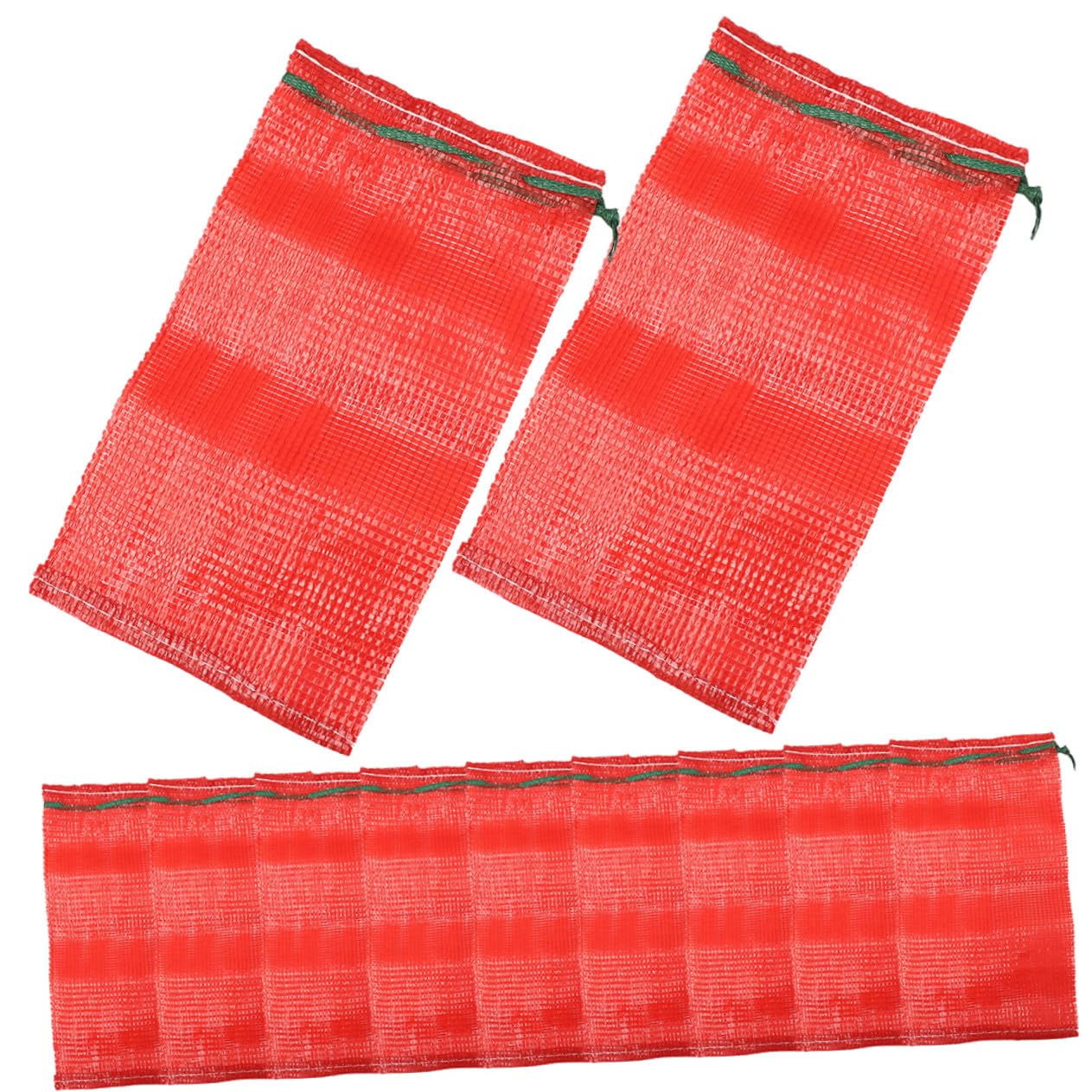 iplusmile Bolsa de Malla Cordón 50 Piezas Polipropileno Rojo 49x27 Cm
