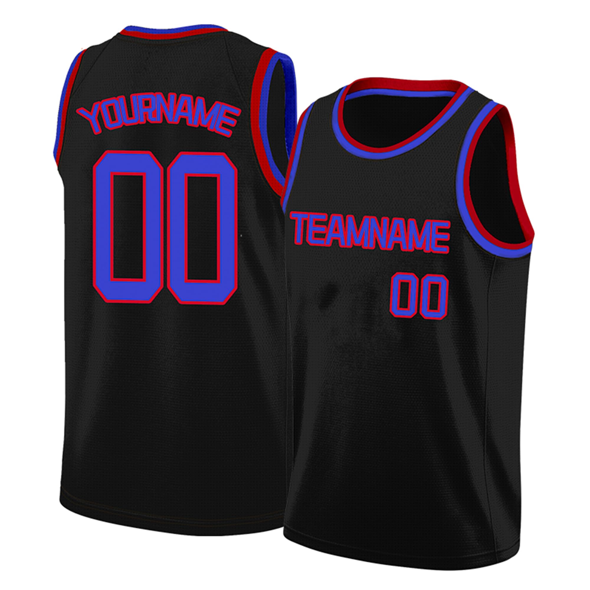 Custom Basketball Jersey - Printed or Embroidered Team Name, Number &amp; Logo, Athletic Shirt for Men, Boys &amp; Youth