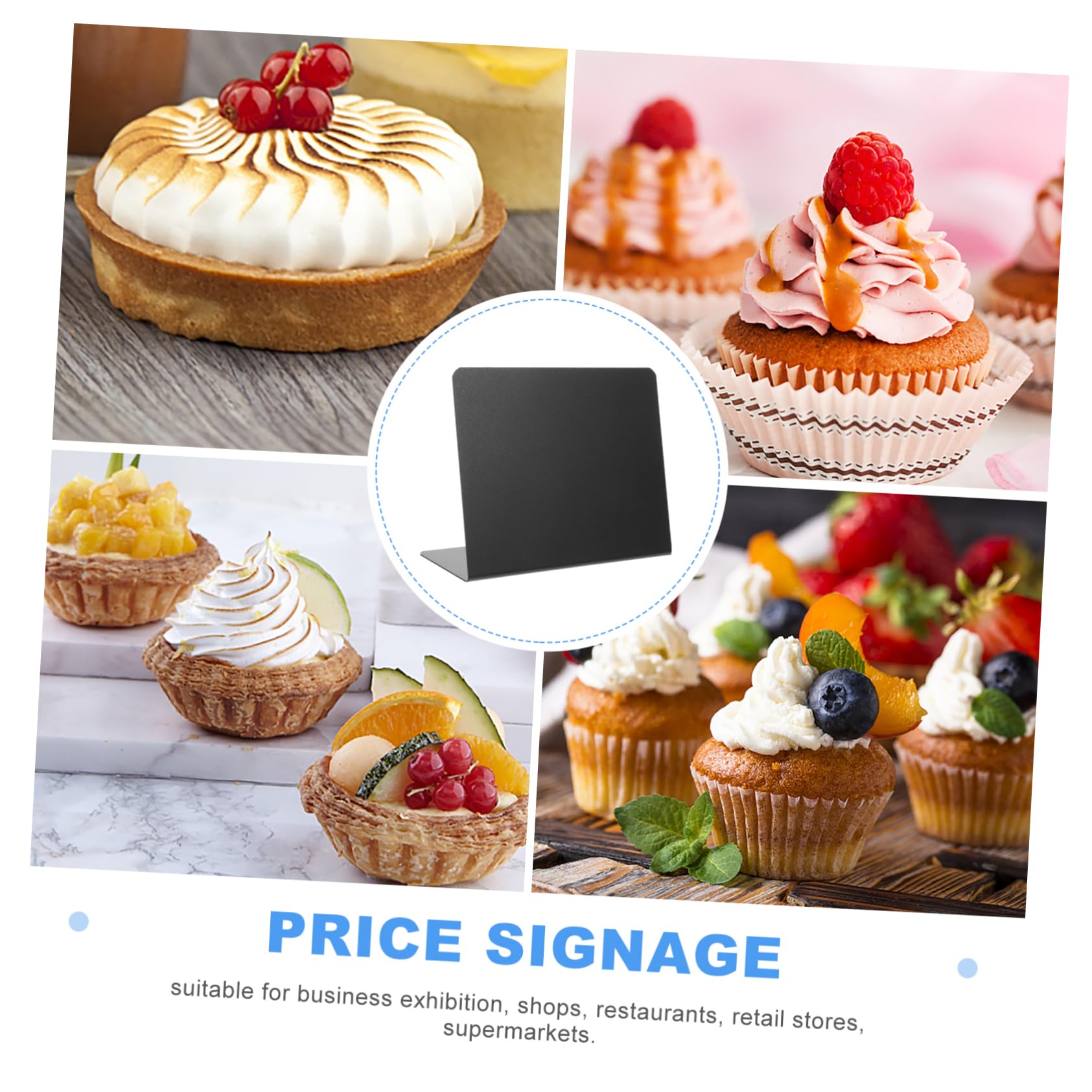SHINEOFI 3ensembles Panneaux Affichage Ardoise Effaçable Pour Fête Mariage Et Anniversaire Étiquettes Avec Craies Blanches Et Chiffons De Nettoyage Tableau Décoratif De Table