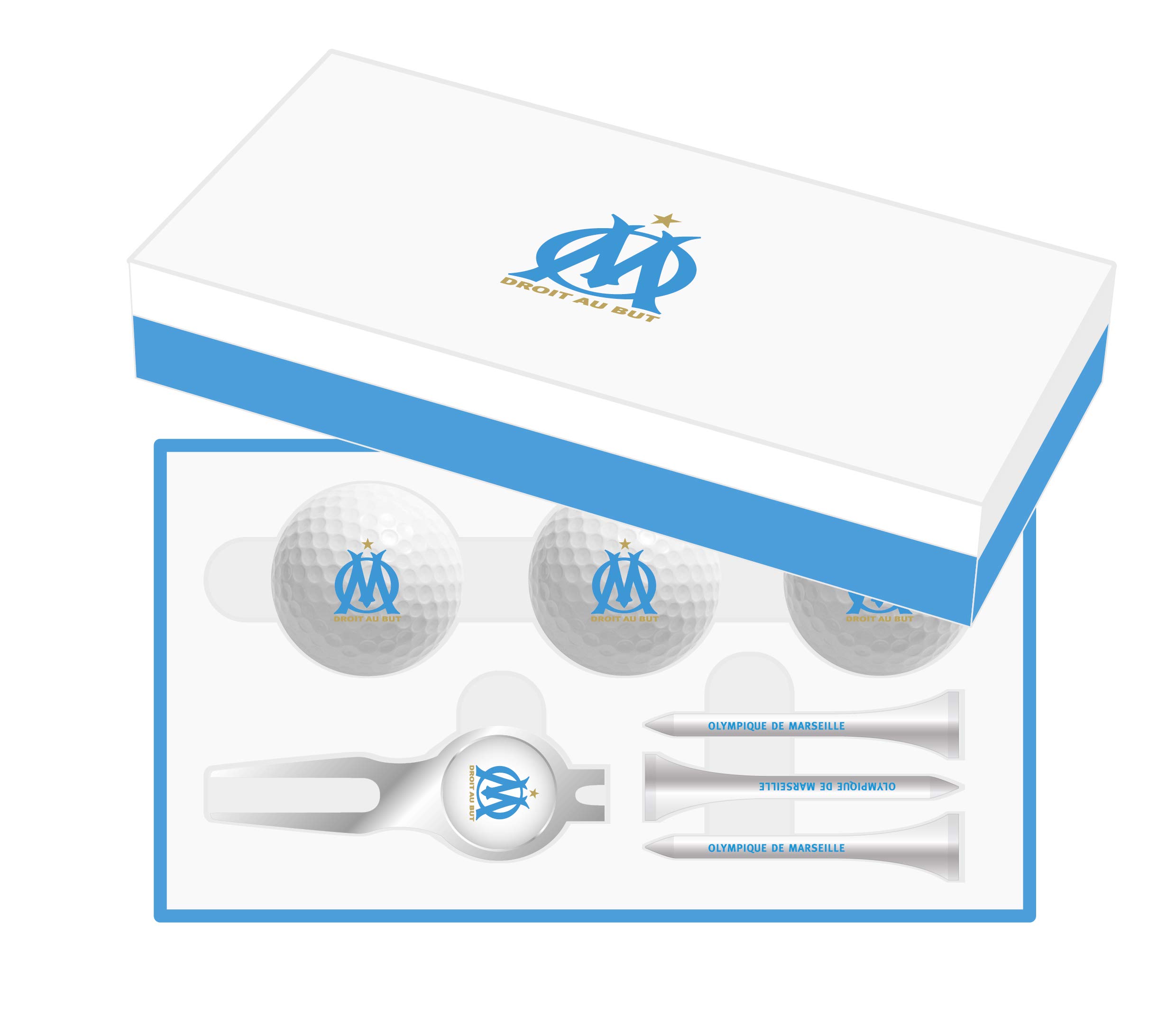 Om Coffret de Golf siglé Olympique de Marseille
