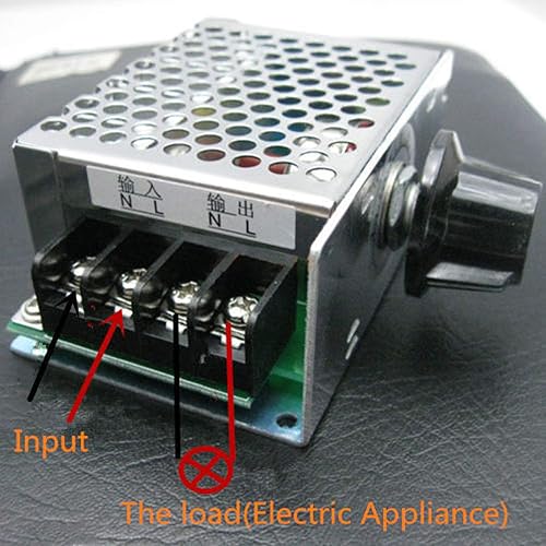 Miniatura 5 de Controlador de velocidad del motor de 4000W, tablero de control del motor AC 110V Regulador de voltaje ajustable SCR Regulador de atenuación de alta