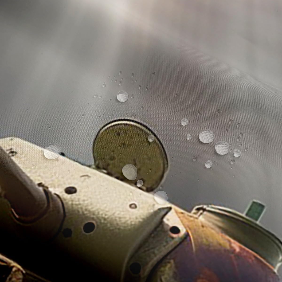Erosebridal Old Soviet Tank Shower Curtain Vintage Tank of World War II Running On The Grass Bathroom Shower Curtain Sets, Running Tank in Rays of Sun Fabric Shower Curtain 72" Wx78 L