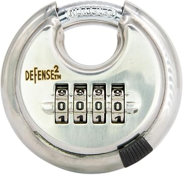 Platinum Series Stainless Steel Combination Disc Lock, 1 Lock, Self Storage, Outdoor, Keyless, Set Your own Combination, 4 Digit