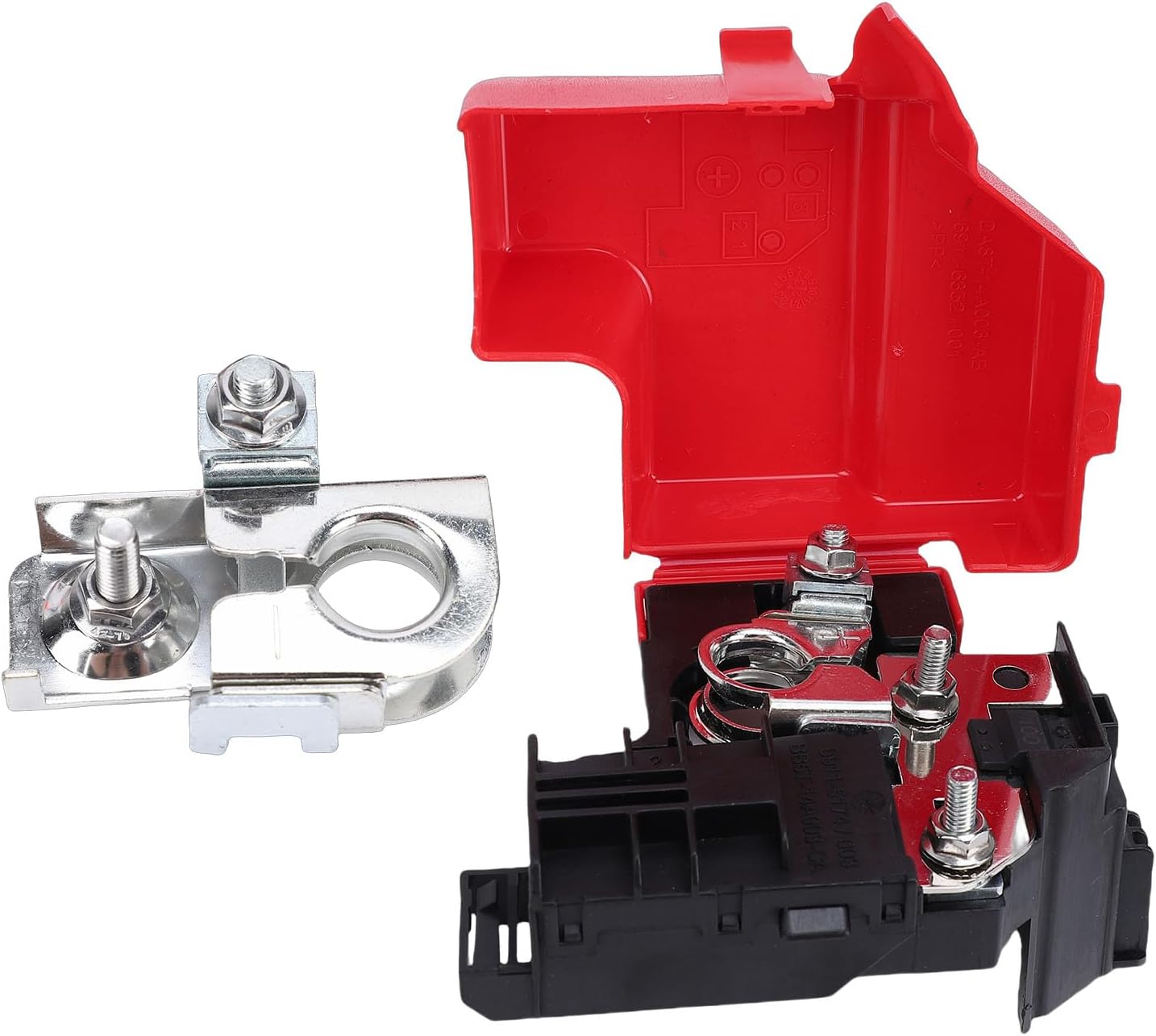 Battery Terminal Circuit Breaker, Positive Battery Cable Terminal End Circuit Breaker Made of ABS PC Cr Plated Copper, with M6 Nut for Easy Installation