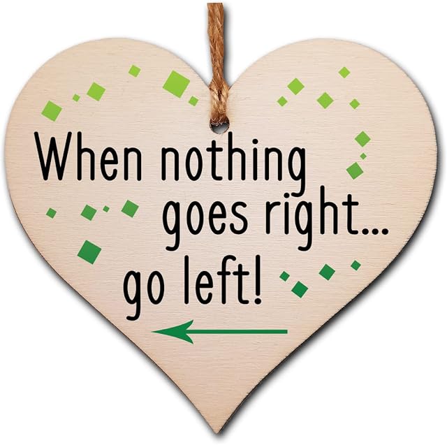Handmade Wooden Hanging Heart Plaque Gift for Someone Special Inspirational Gift or Self Motivational Treat
