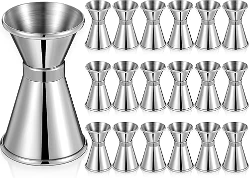 Amyhill 18 Pcs Double 1/2 & 1 oz Bar Jigger