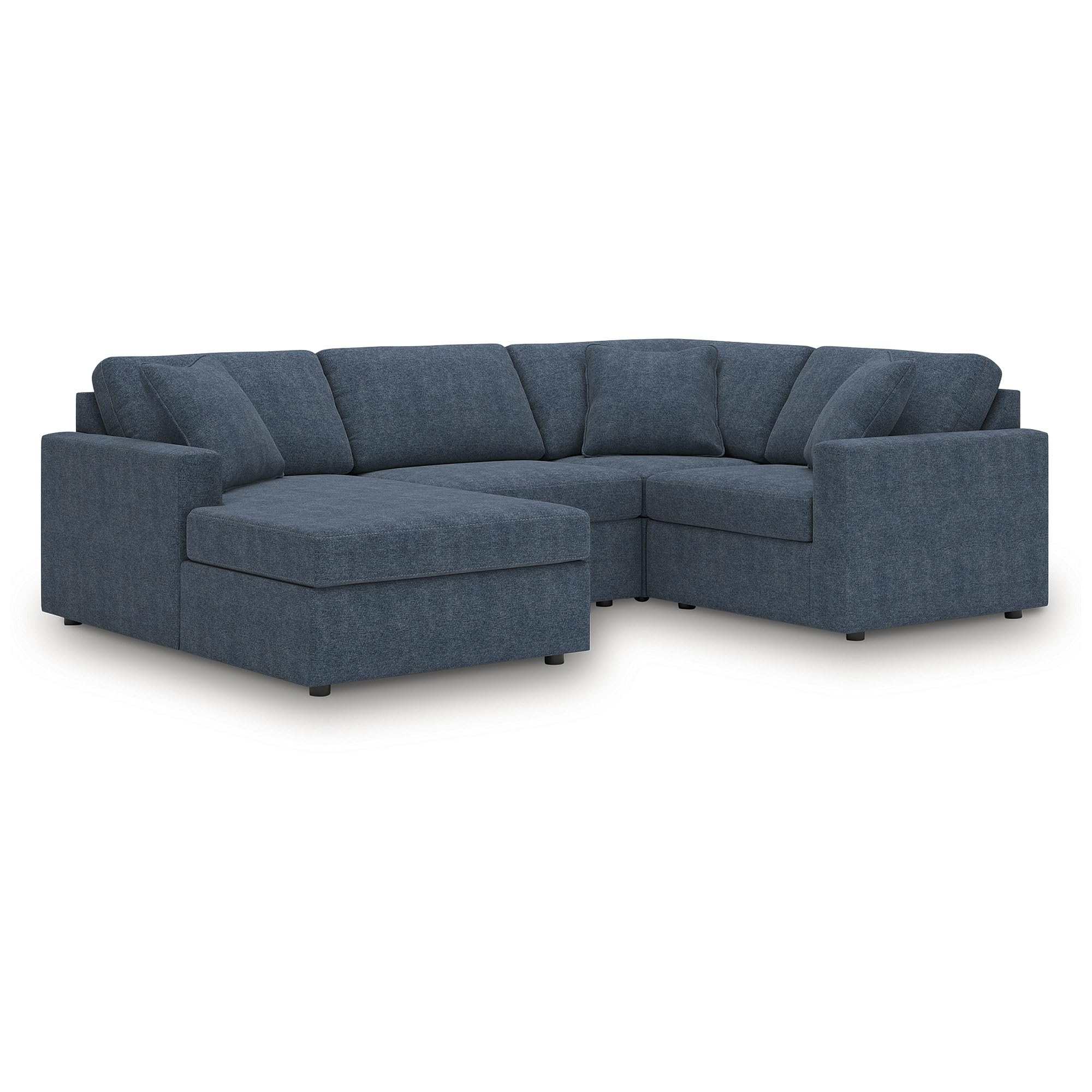 Signature Design by Ashley 4-Piece Modular Sectional with Chaise, Ink