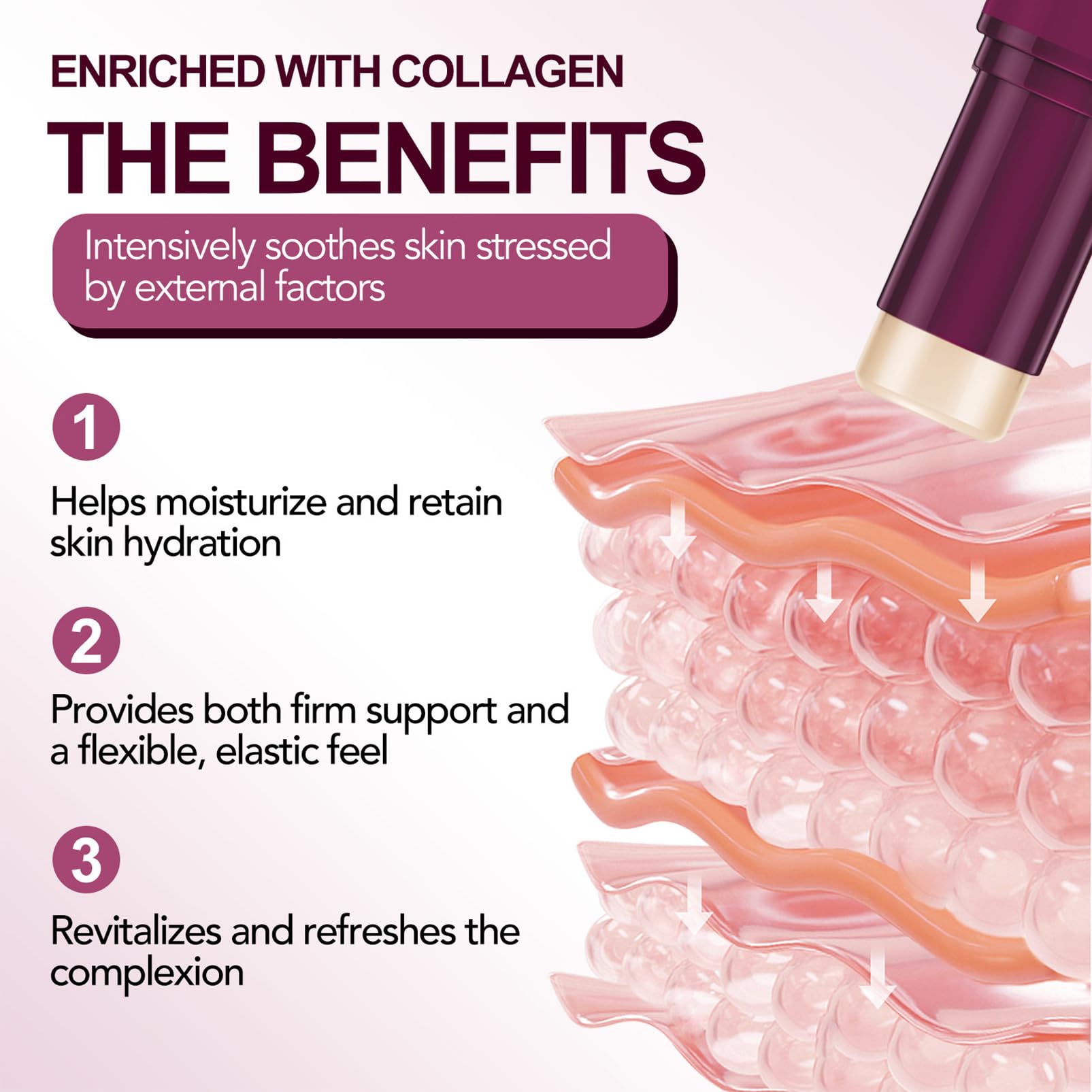 Calcium Volume Multi Balm, Cemenrete Calcium Multi Balm Stick, Crème contour des yeux anti-âge contre les rides et les lignes fines, Baume contour des yeux au collagène Crème hydratante pour les yeux
