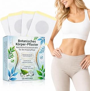 Abnehmpflaster mit Kräuterextrakten, Slimming Patches, 120 Stück | zur Unterstützenden Körperpflege, für ein gepflegtes Hautgefühl und die tägliche Anwendung an Bauch, Hüfte und Beinen