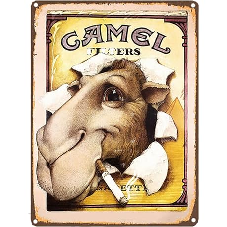 Camel Cigarette Retro Metal Tin Sign: Adorn Your Space with Nostalgic Vintage Vibes