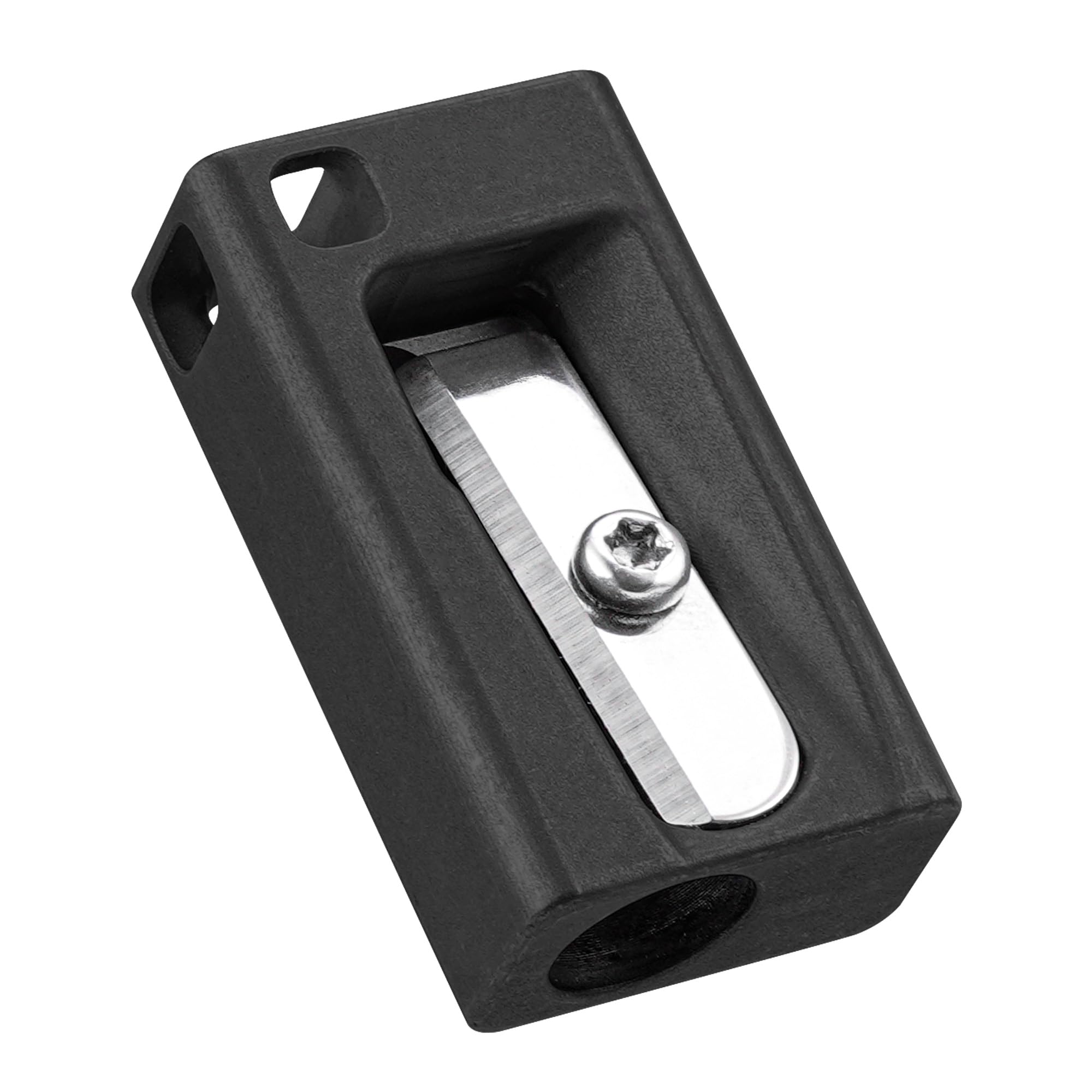KeyUnity KT01 Temperamatite in Titanio con lama in Acciaio Tedesco per Scuola, Ufficio e uso Esterno (Nero, Singolo Foro)