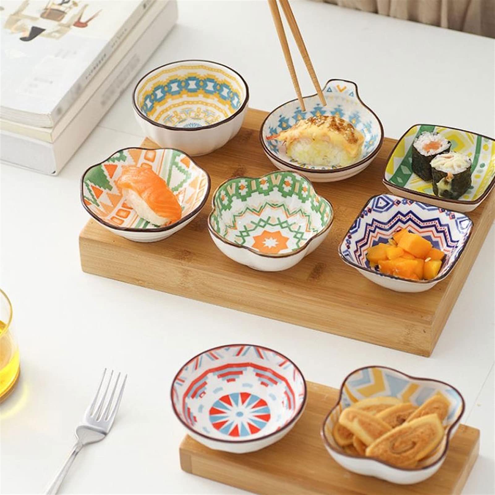 4-Zoll-Keramik-Saucenschalen-Set, Olivenöl-Dip-Schüssel, 4er-Set, Servieren von Soja für Ketchup, Essig
