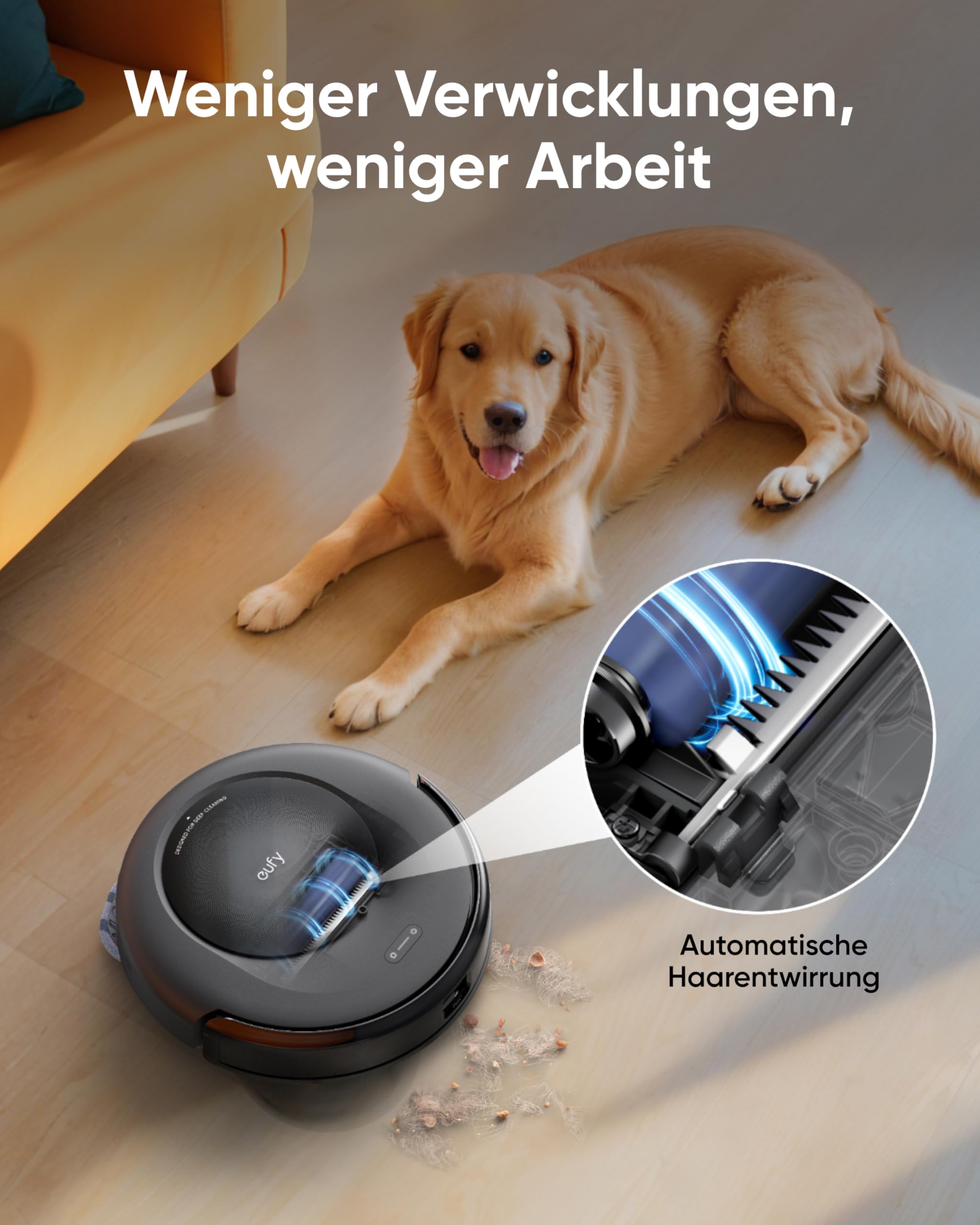 eufy Saugroboter Omni C20 mit All-in-One-Station, Auto-Entleerung, Auto-Wasch- und Trocknungsfunktion, 8,5cm Ultraflaches Design, 7.000Pa Starke Saugleistung, Staubsauger Roboter mit Wischfunktion
