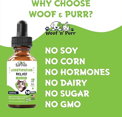 Miniatura 4 de Woof 'n' Purr Alivio del estreñimiento del gato  Puede ayudar a reducir el estreñimiento y los intestinos bloqueados, mejorar el movimiento