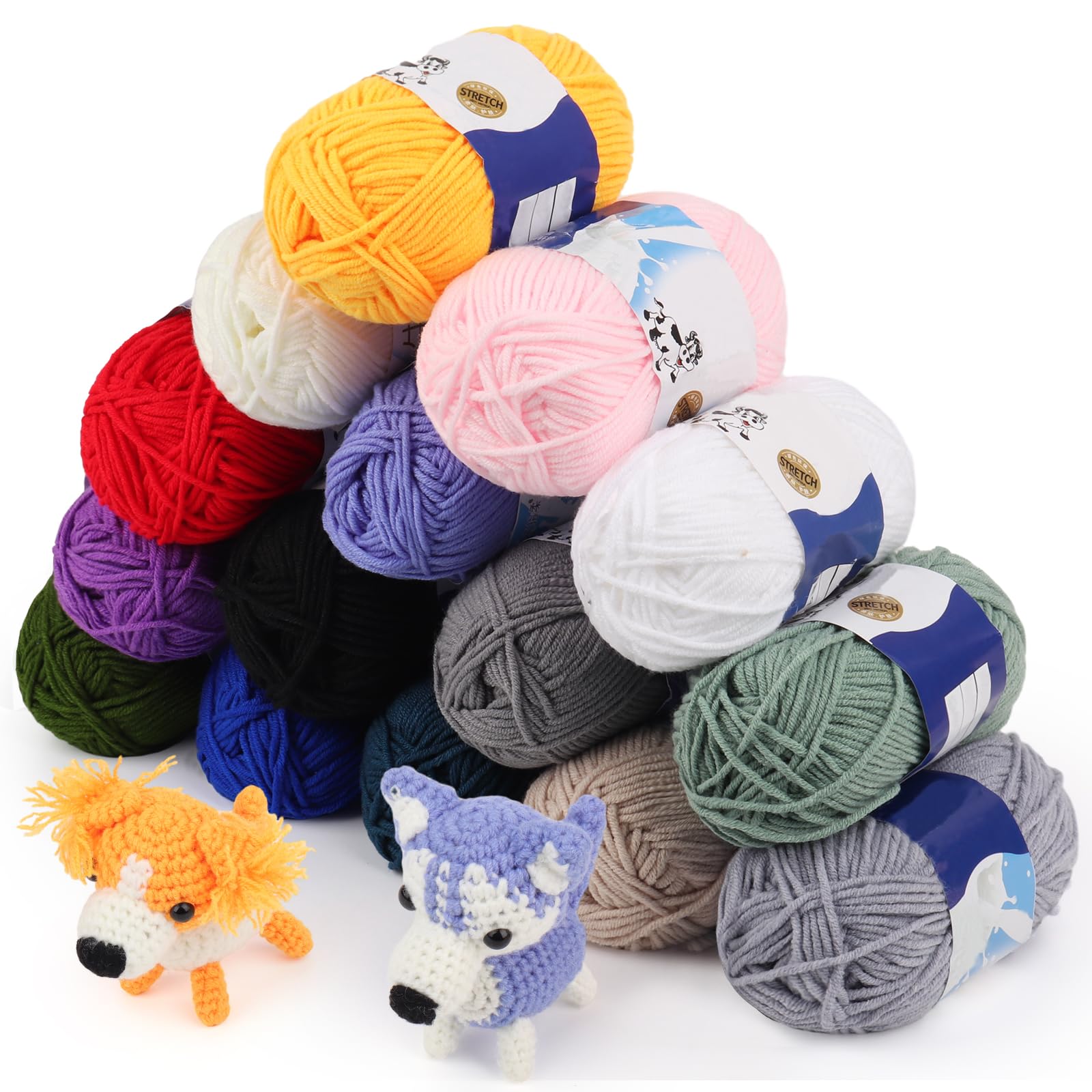 Lana Crochet Ovillo De Lana Para Tejer A Mano De 50 G Y 3,5 Mm, 60