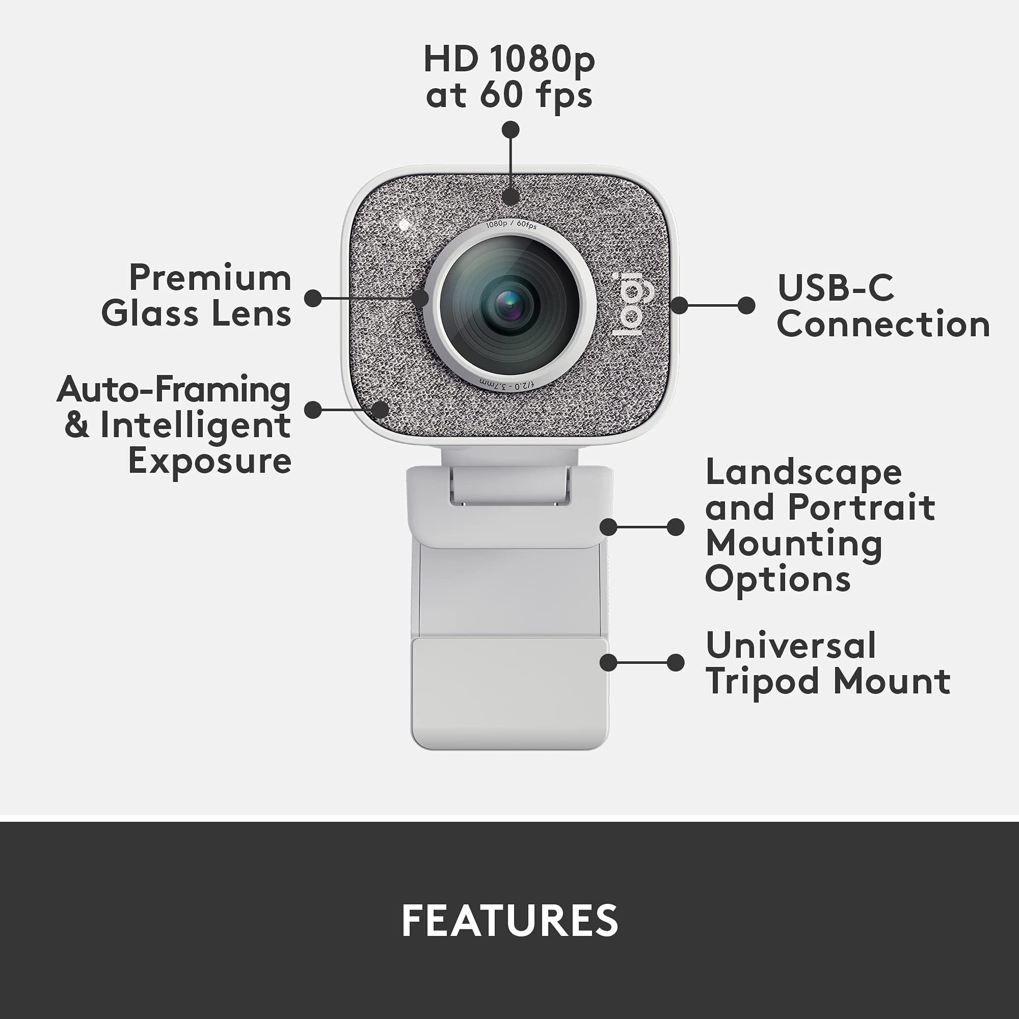 Amazon.com: Logitech StreamCam, Live Streaming Webcam, Full 1080p
