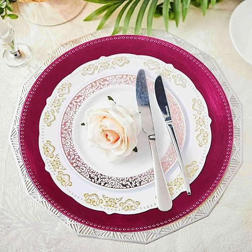 Vista 19 de Efavormart - 6 platos de carga redondos con cuentas negras de 13 pulgadas para decoración de mesa, vacaciones, boda, catering, decoración de eventos