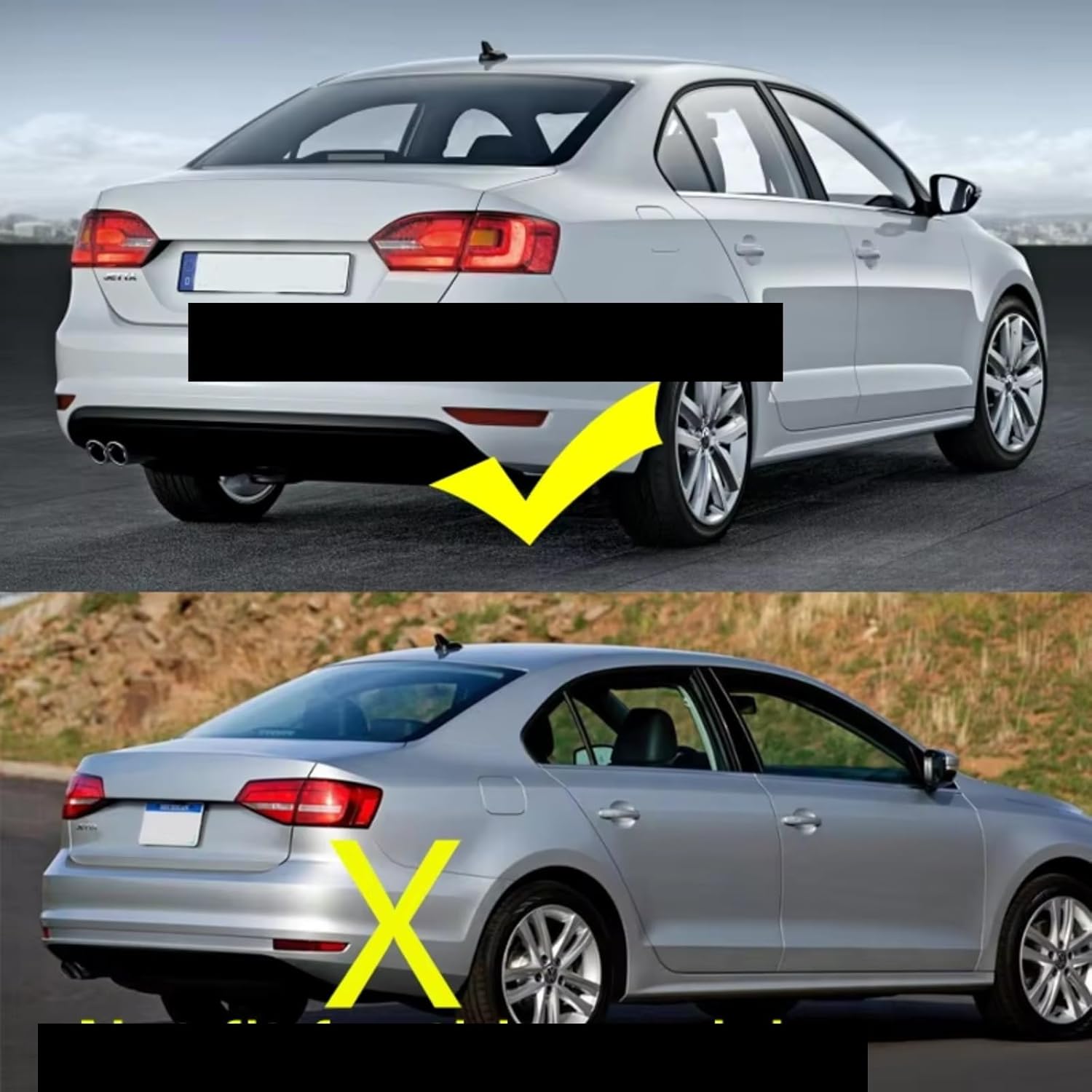Rear Bumper Tailgate Reflector Rear Bumper Brake Light Warming Signal Tail Parking Lamp Reflector No Bulb Compatible With VW For Jetta A6 EU Version 2011-2014(Right)