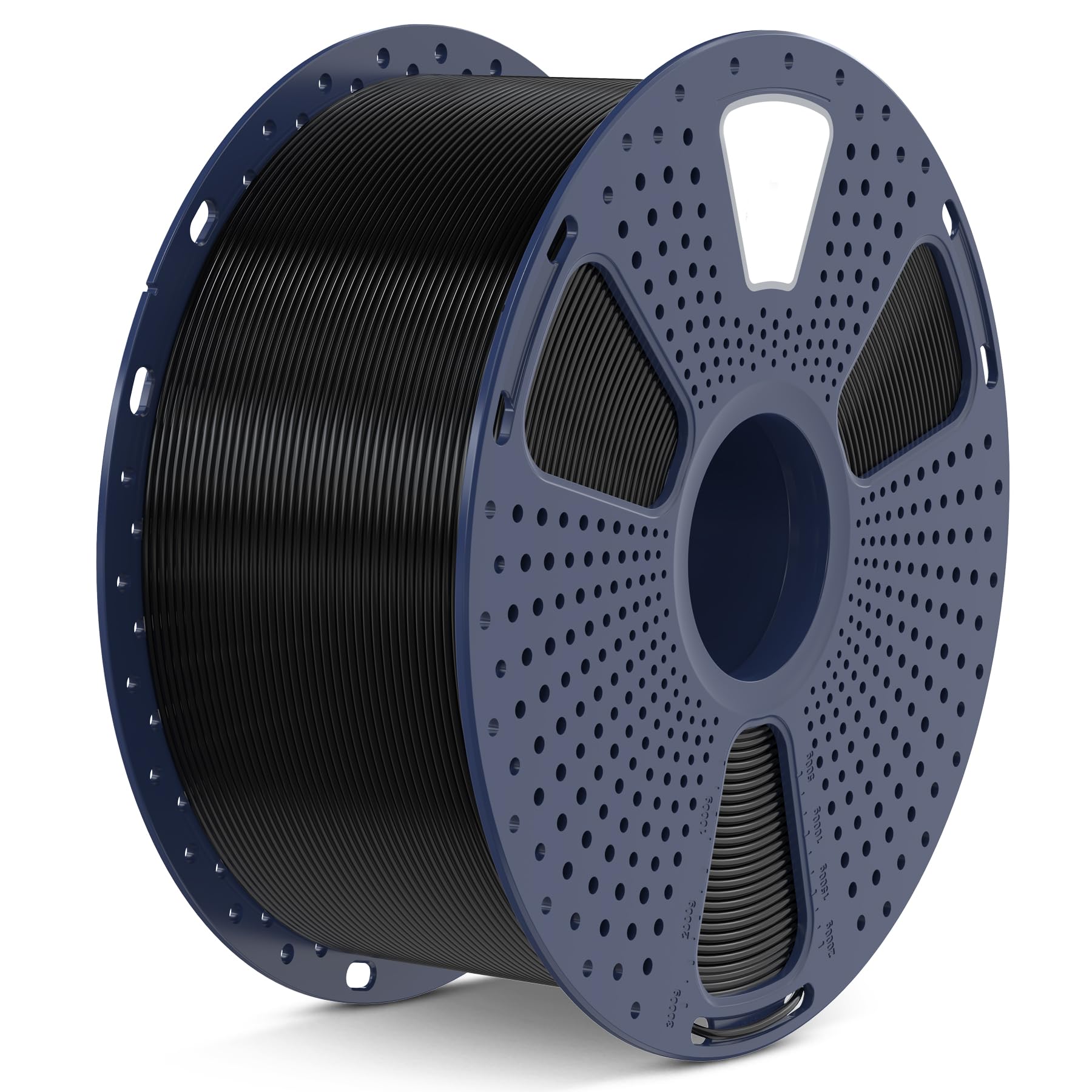 SUNLU Bobina grande, 3 kg de filamento PETG, filamento de impresora 3D, PETG 1,75 mm, menos encordado, buena adherencia de capas, alta tenacidad, rollo grande de filamento PETG, bobina de 3 kg, negro