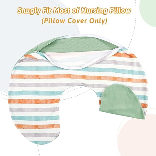 Miniatura 5 de TANOFAR Paquete de 1 funda de almohada de lactancia, fundas elásticas extraíbles para almohadas de lactancia, funda de almohada ultra suave para