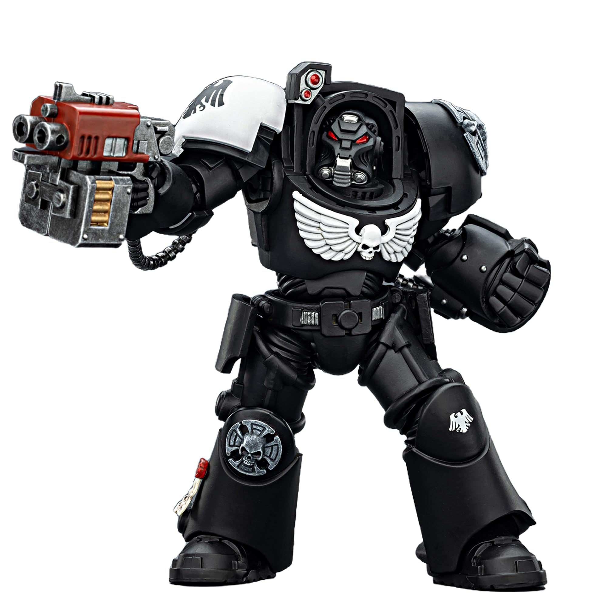 TOYVERSE Joytoy 1/18 Action Figure Warhammer 40,000, Raven Guard Terminator 2 with Power Fist and Storm Bolter, Mobile Joints Character Model, 14.3 cm, 15 Years and Above