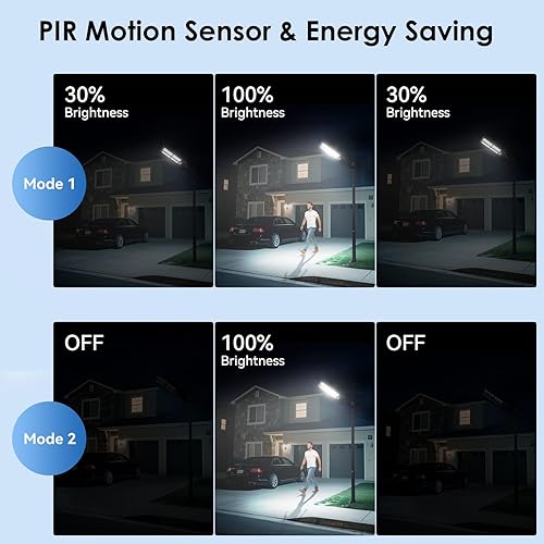 Miniatura 2 de 4-Pack Solar Street Lights Outdoor, 13000LM 6500K Waterproof LED Solar Flood Lights with Motion Sensor, Dusk to Dawn Solar-Powered Light for