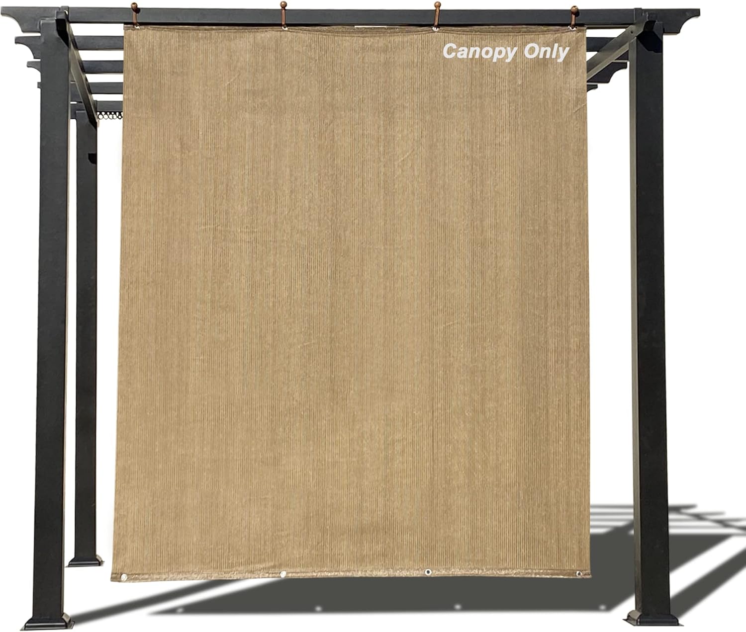 Alion Home© Sun Shade Privacy Panel with Grommets on 2 Sides for Patio, Awning, Window Cover, Canopy, Pergola or Gazebo - Banha Beige (6'X 4')