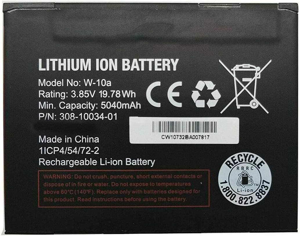 XITAIAN 3.85V 19.78Wh 5040mAh W-10A W10A Replacement Laptop Battery for Netgear NightHawk Router/Modem M1 MR1100